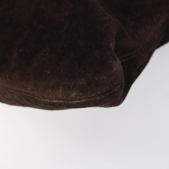 CELINE C Macadam Canvas Shoulder Bag Suede Leather Beige Brown gold Auth hk2165 - Picture 16 of 16